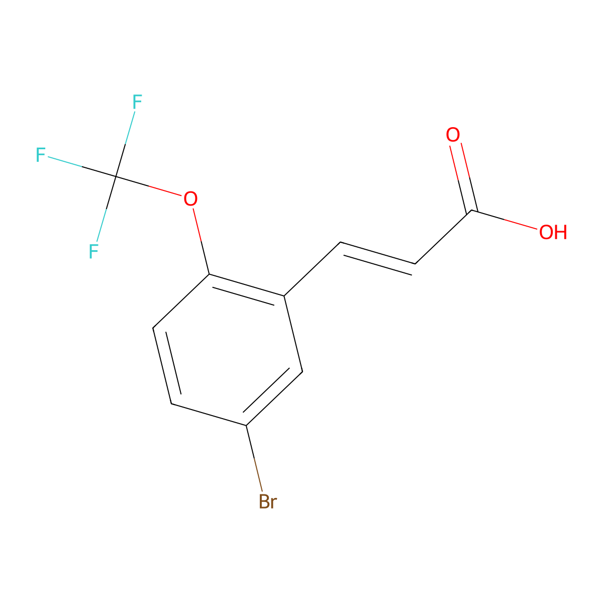 5-Bromo-2-(trifluoromethoxy)cinnamic acid molecular structure, CAS 1381952-88-0
