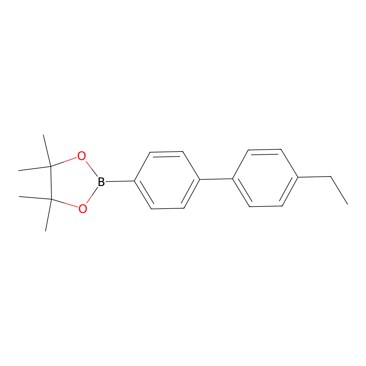 2-(4'-Ethyl-[1,1'-biphenyl]-4-YL)-4,4,5,5-tetramethyl-1,3,2-dioxaborolane molecular structure, CAS 1381958-55-9