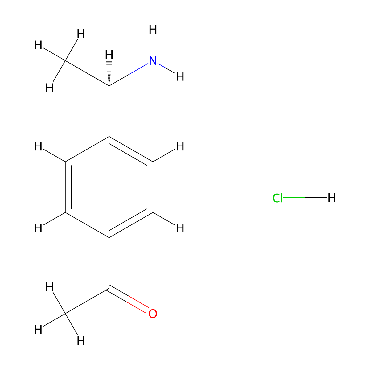 (r)-1-(4-(1-Aminoethyl)phenyl)ethanone hydrochloride molecular structure, CAS 1381959-21-2