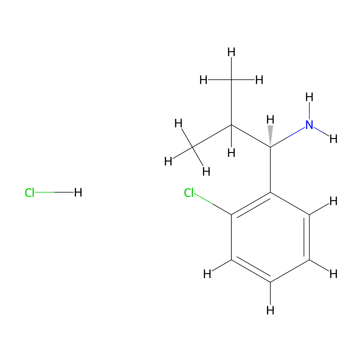 (R)-1-(2-Chlorophenyl)-2-methylpropan-1-amine hydrochloride molecular structure, CAS 1381959-67-6
