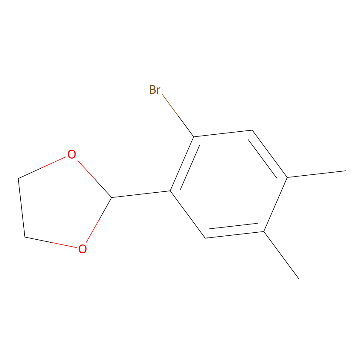 2-(2-Bromo-4,5-dimethylphenyl)-1,3-dioxolane molecular structure, CAS 1381966-50-2