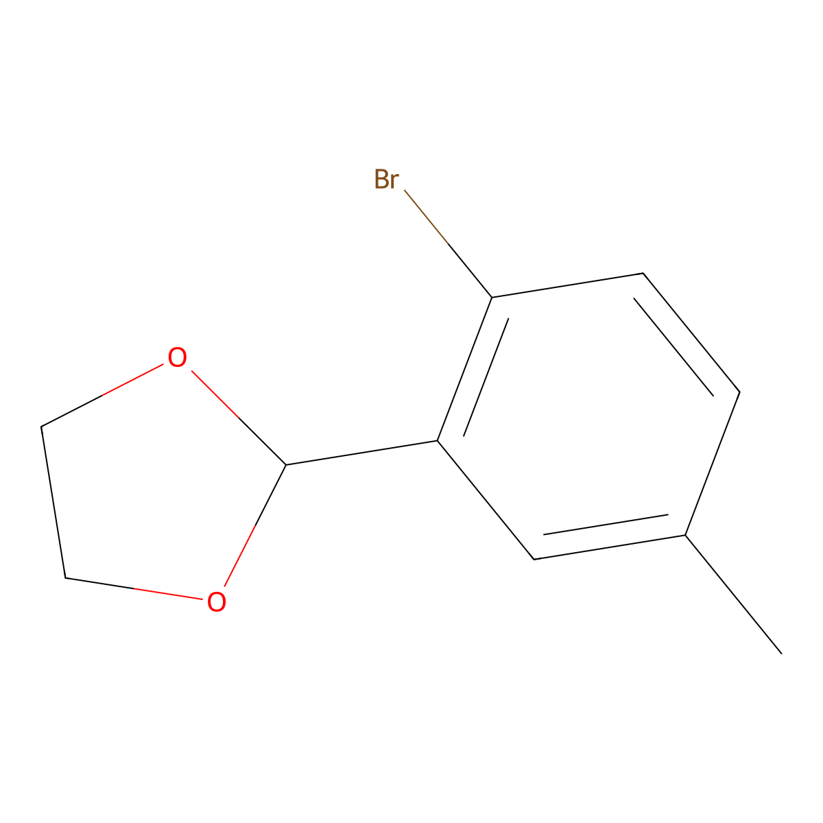 2-(2-Bromo-5-methylphenyl)-1,3-dioxolane molecular structure, CAS 1381966-52-4