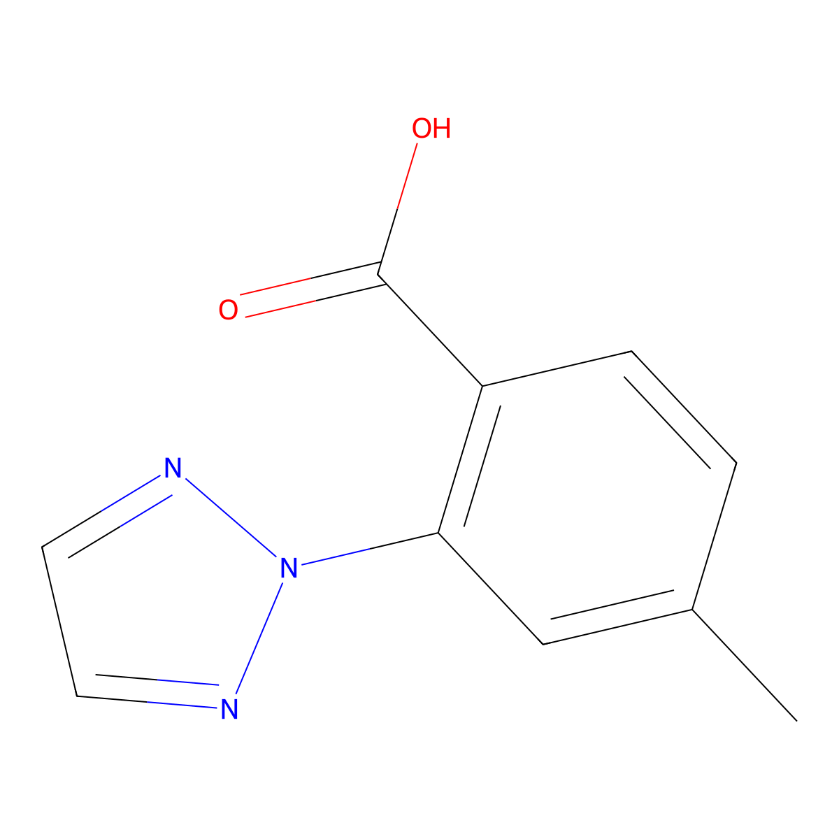 4-methyl-2-(2H-1,2,3-triazol-2-yl)benzoic acid molecular structure, CAS 1381972-89-9