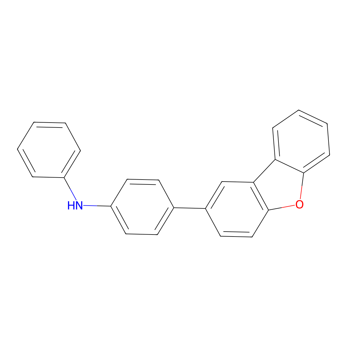 4-(2-Dibenzofuranyl)-N-phenylbenzenamine molecular structure, CAS 1381976-37-9