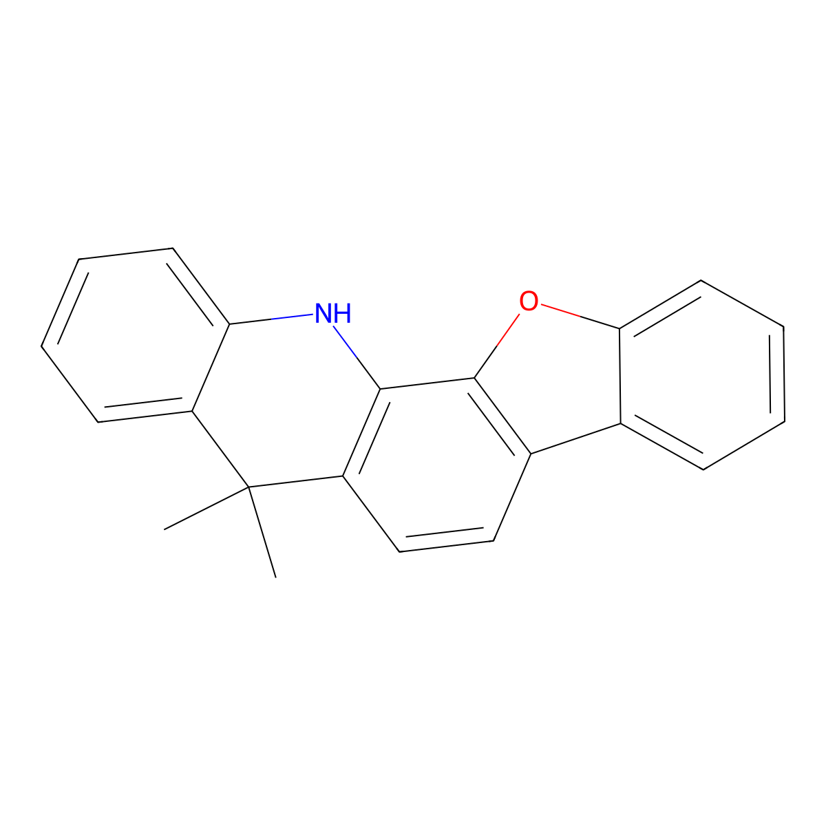 5,5-Dimethyl-5,13-dihydrobenzofuro[3,2-c]acridine molecular structure, CAS 1381986-21-5