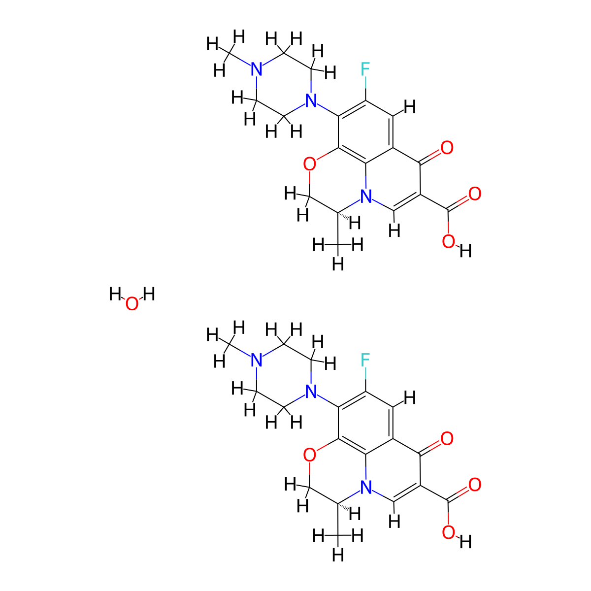 Levofloxacin Hydrate molecular structure, CAS 138199-71-0