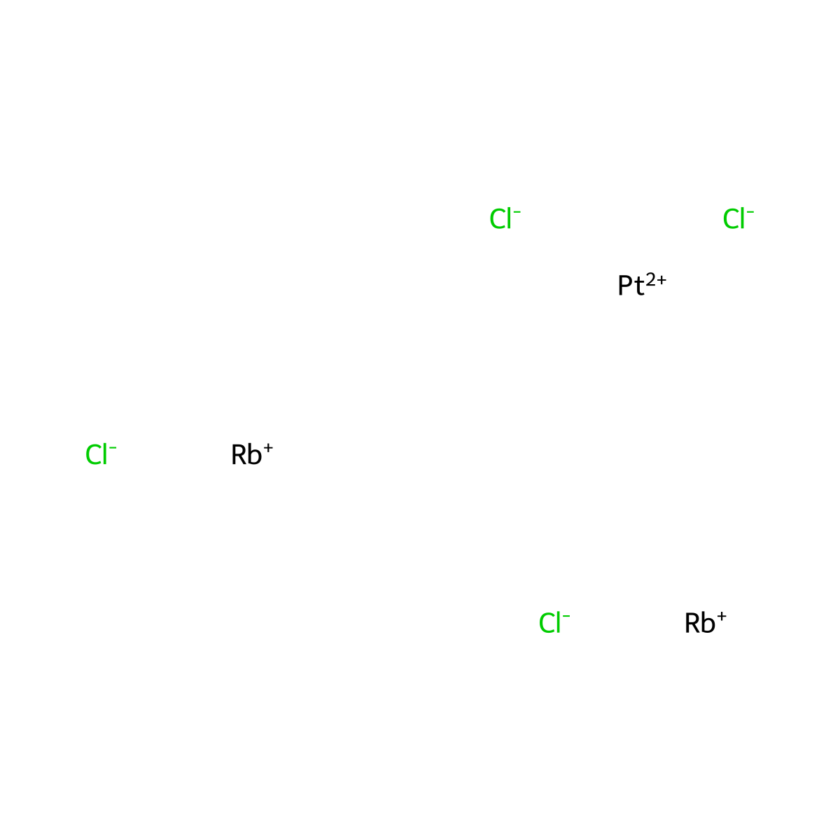 Platinate(2-), tetrachloro-, rubidium (1:2), (SP-4-1)- molecular structure, CAS 13820-56-9