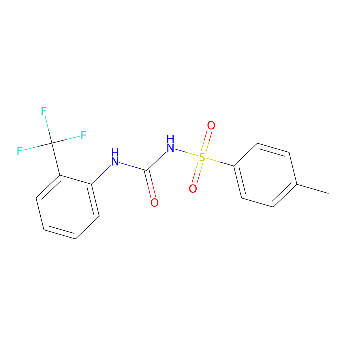 1-(4-Methylphenyl)sulfonyl-3-[2-(trifluoromethyl)phenyl]urea molecular structure, CAS 138200-30-3