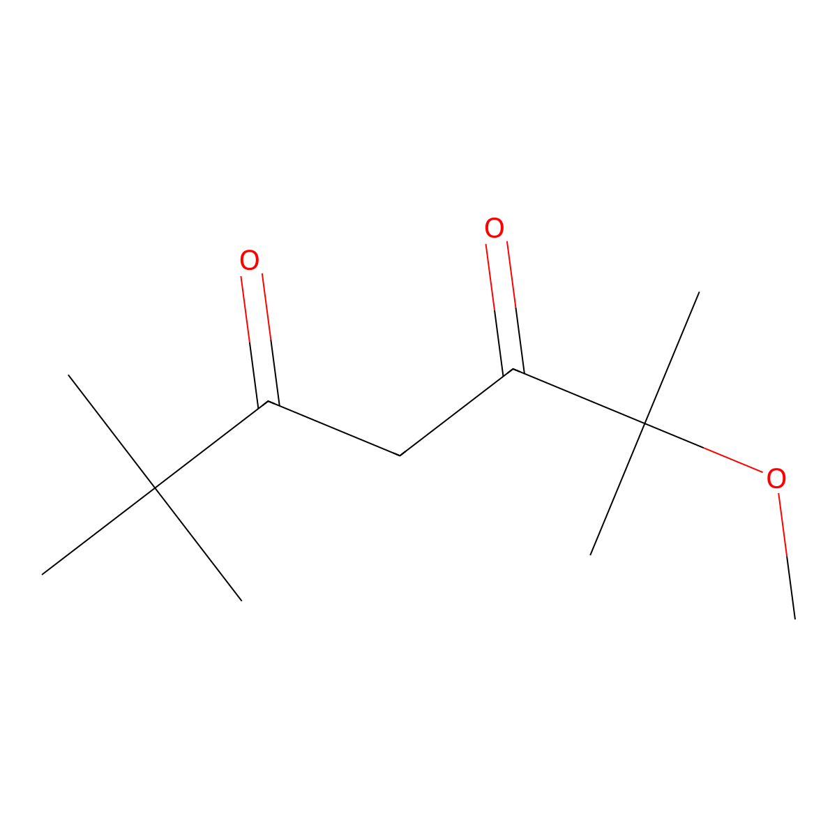 2-Methoxy-2,6,6-trimethylheptane-3,5-dione molecular structure, CAS 138201-84-0