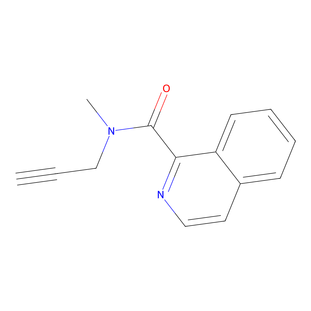 N-Methyl-N-(prop-2-yn-1-yl)isoquinoline-1-carboxamide molecular structure, CAS 138202-71-8