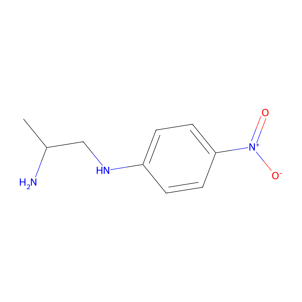 1,2-Propanediamine, N-(4-nitrophenyl)- molecular structure, CAS 138203-35-7