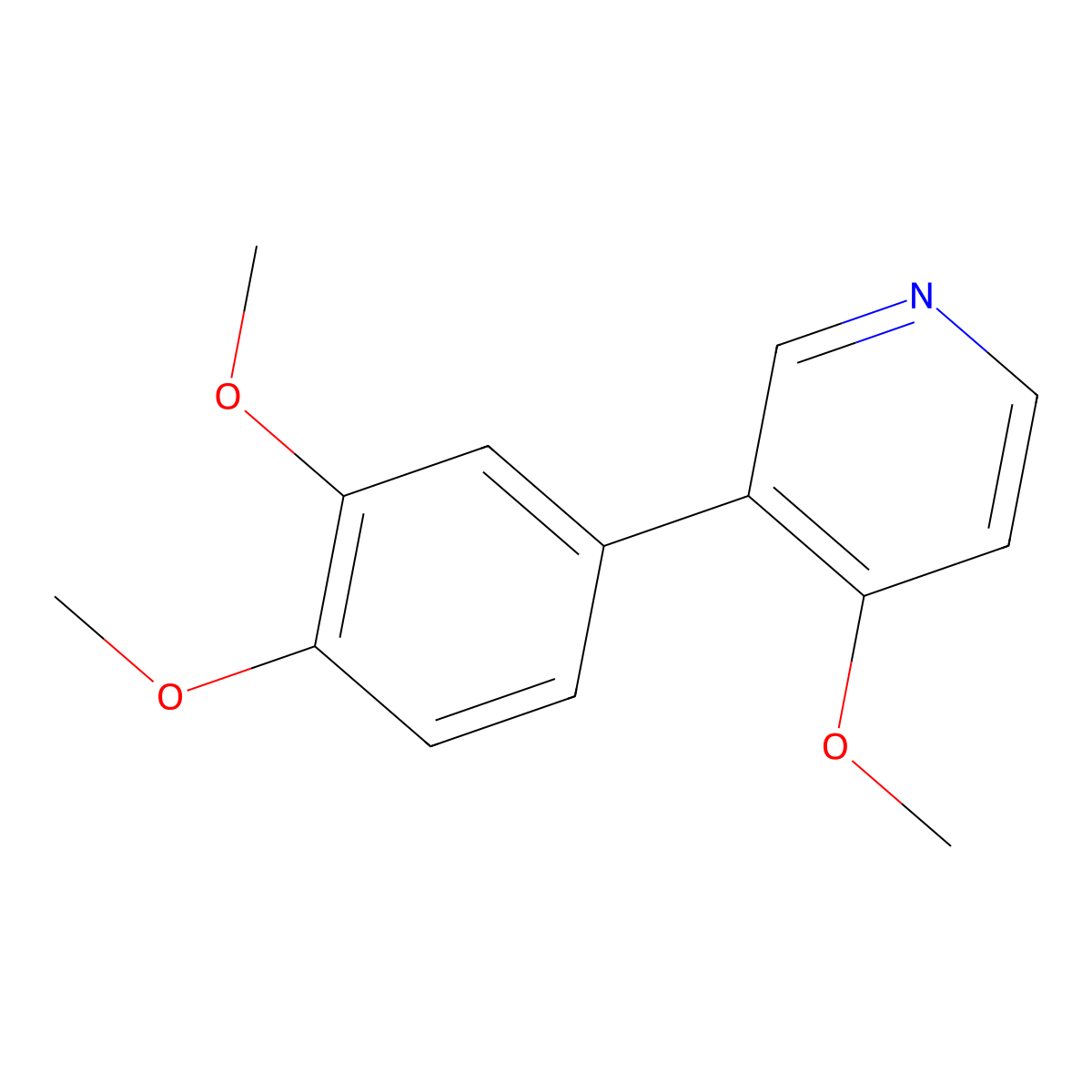 3-(3,4-Dimethoxyphenyl)-4-methoxypyridine molecular structure, CAS 138207-01-9