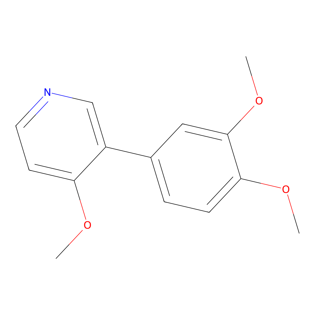 3-(3,4-Dimethoxyphenyl)-4-methoxypyridine molecular structure, CAS 138207-01-9