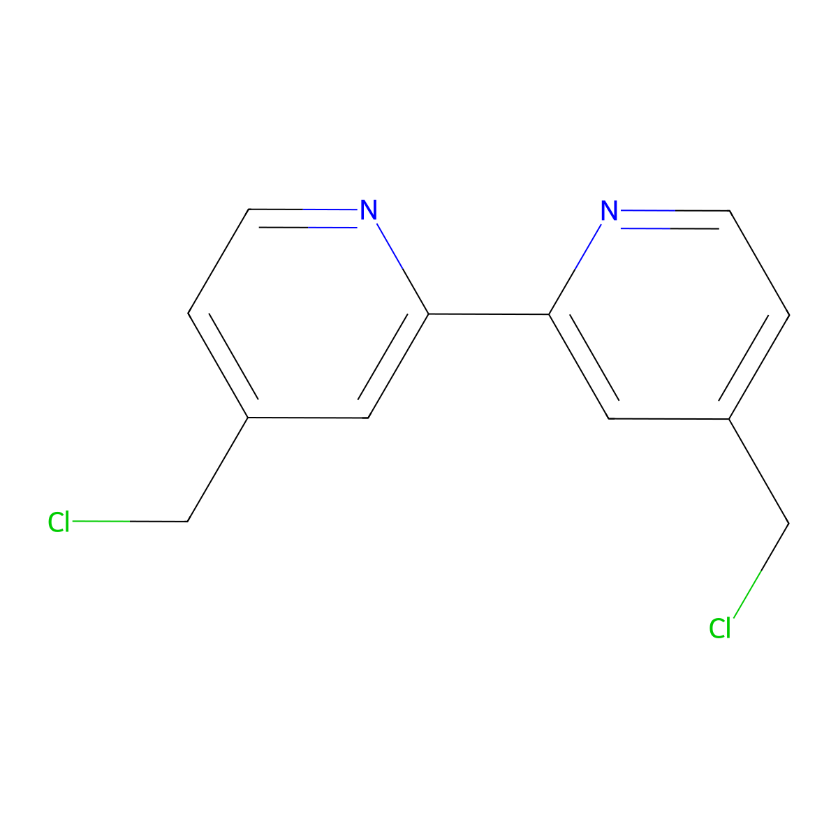 4,4'-Bis(chloromethyl)-2,2'-bipyridyl molecular structure, CAS 138219-98-4
