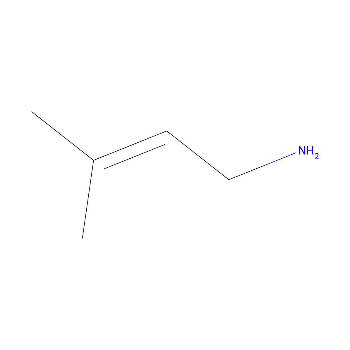2-Buten-1-amine, 3-methyl- molecular structure, CAS 13822-06-5