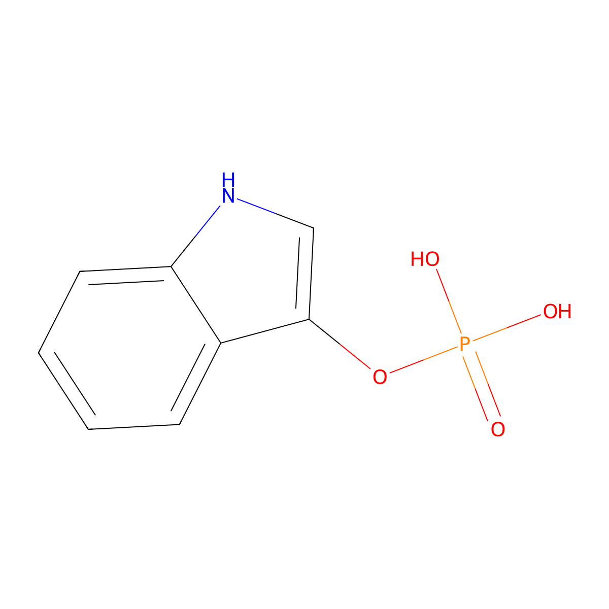 Indoxyl phosphate molecular structure, CAS 13822-19-0