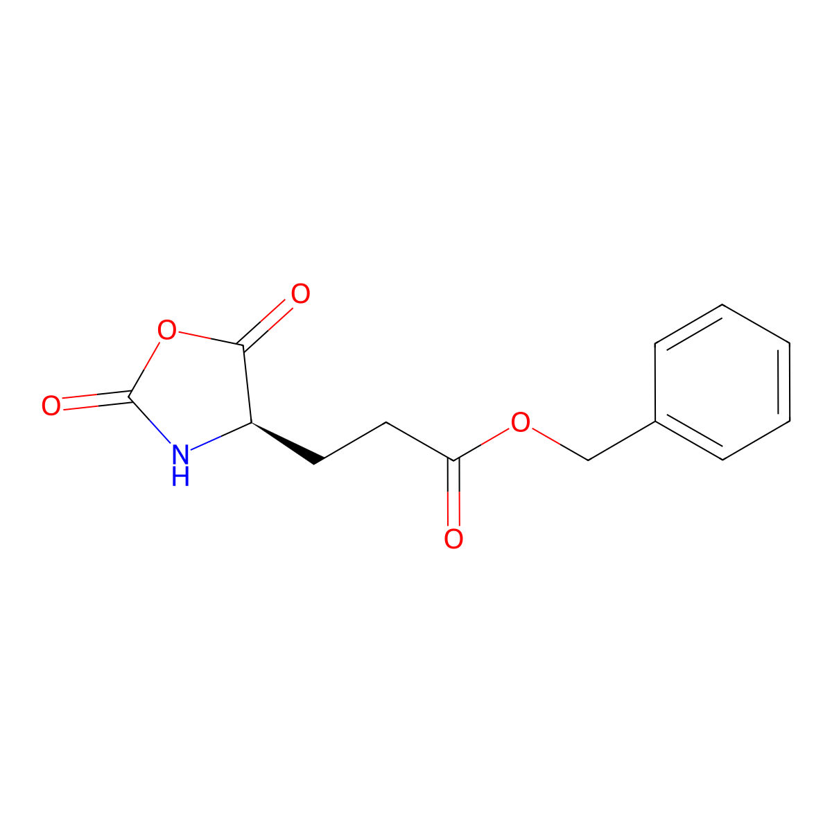 L-Glutamic acid N-carboxyanhydride gamma benzyl ester molecular structure, CAS 13822-45-2