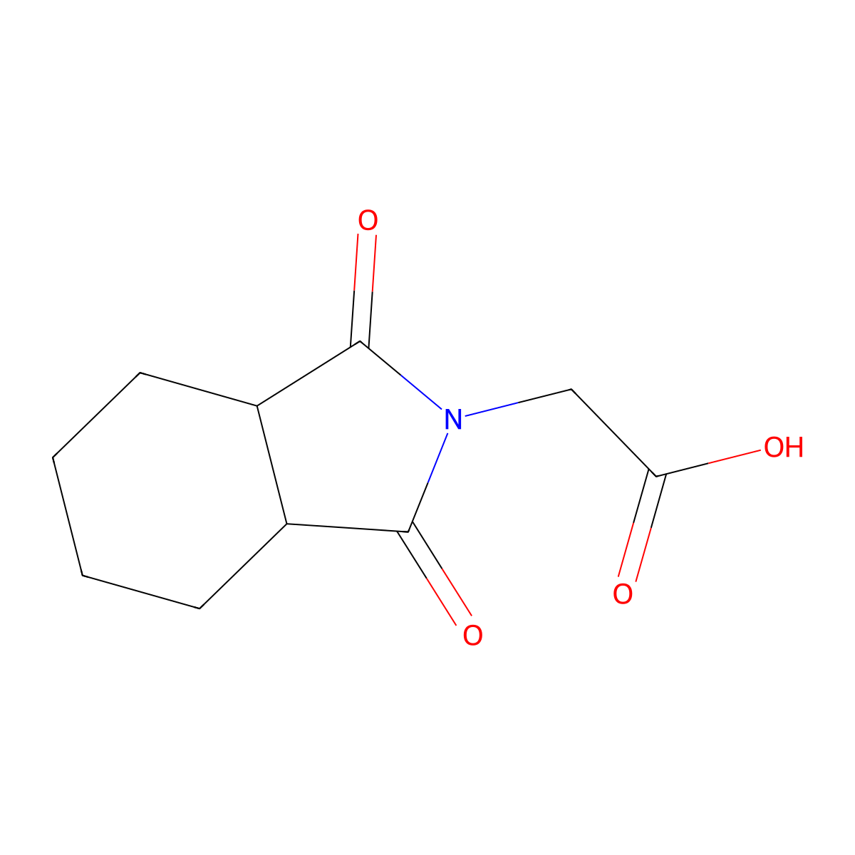 (1,3-Dioxo-octahydro-isoindol-2-yl)-acetic acid molecular structure, CAS 138220-90-3