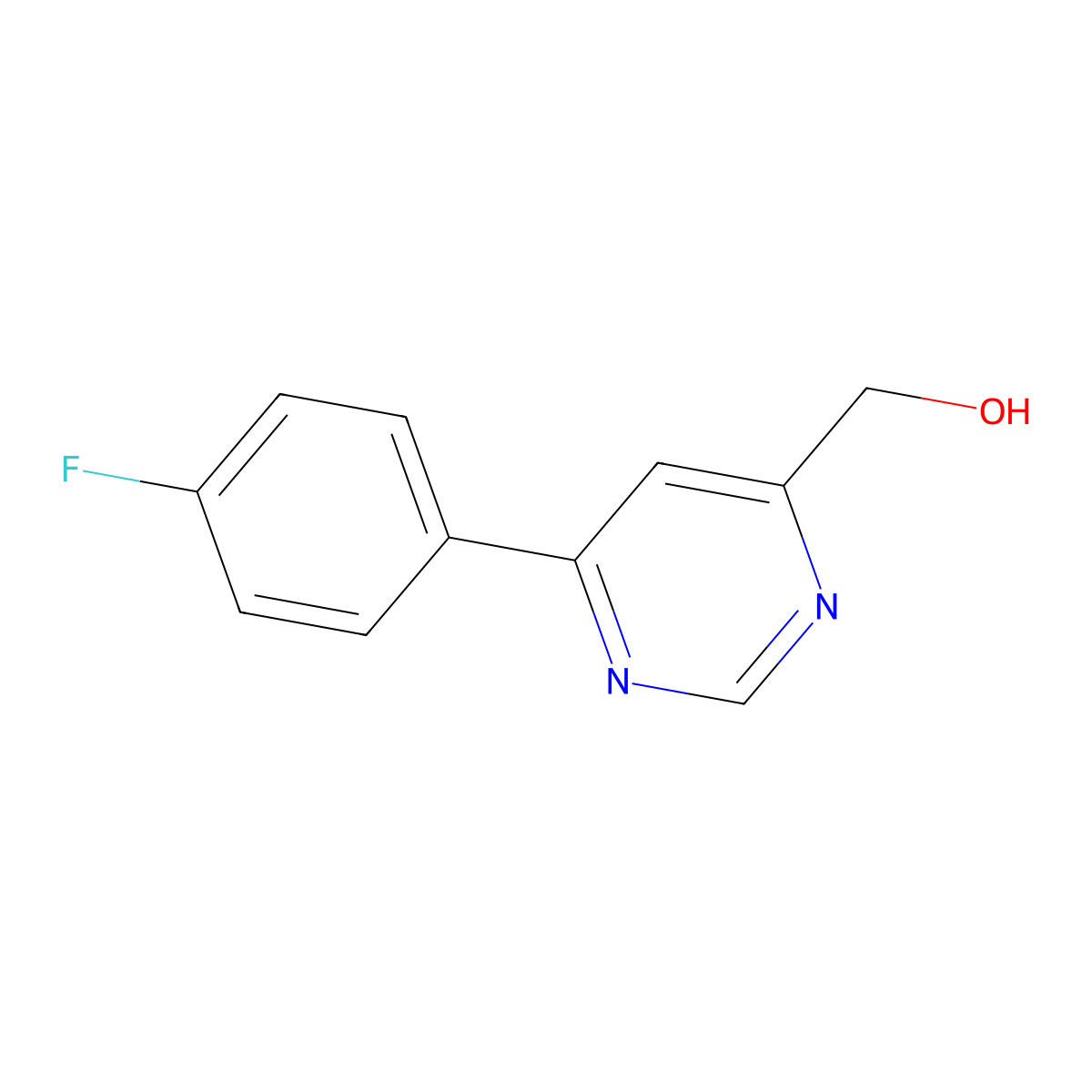 [6-(4-Fluorophenyl)pyrimidin-4-yl]methanol molecular structure, CAS 138222-17-0