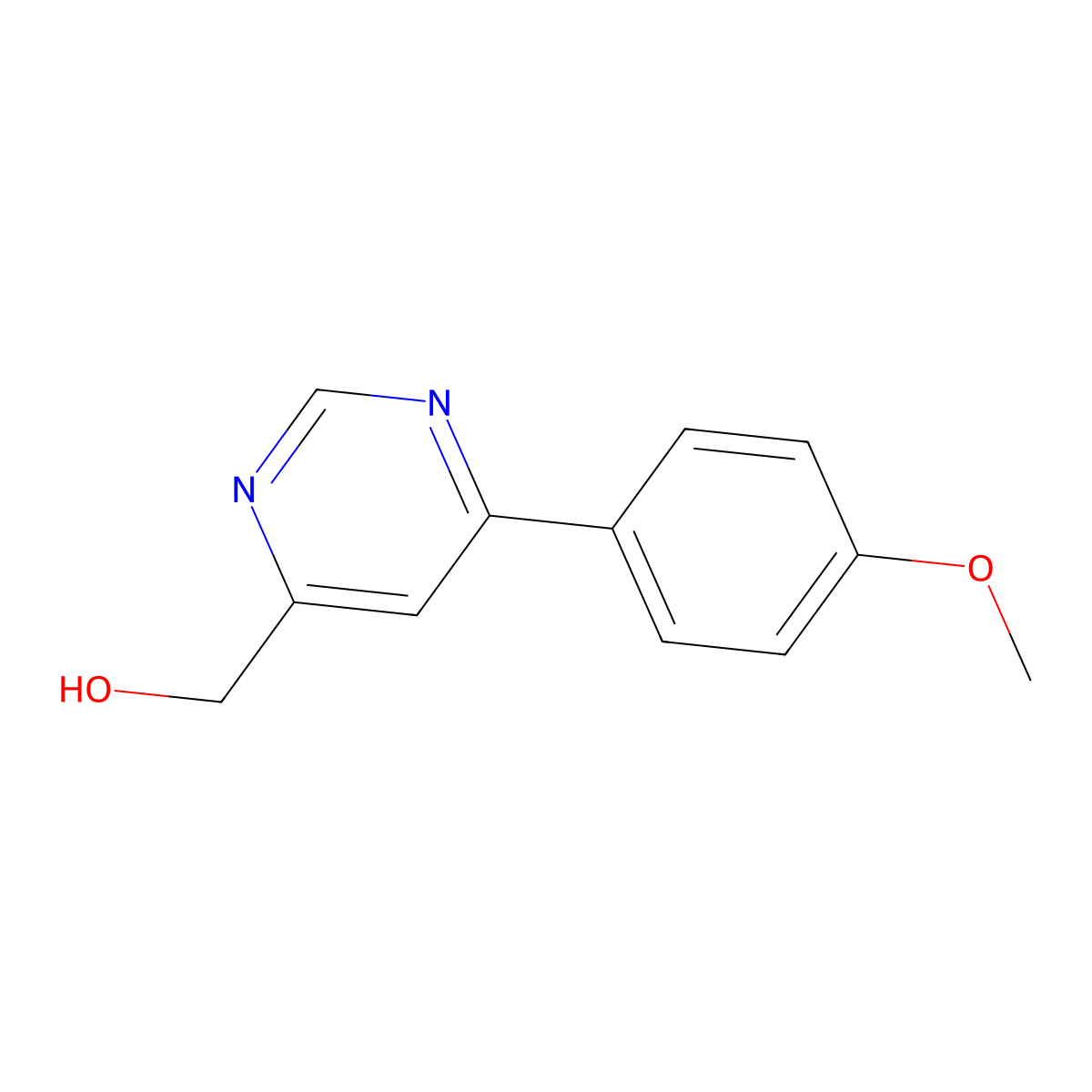[6-(4-Methoxyphenyl)pyrimidin-4-yl]methanol molecular structure, CAS 138222-18-1