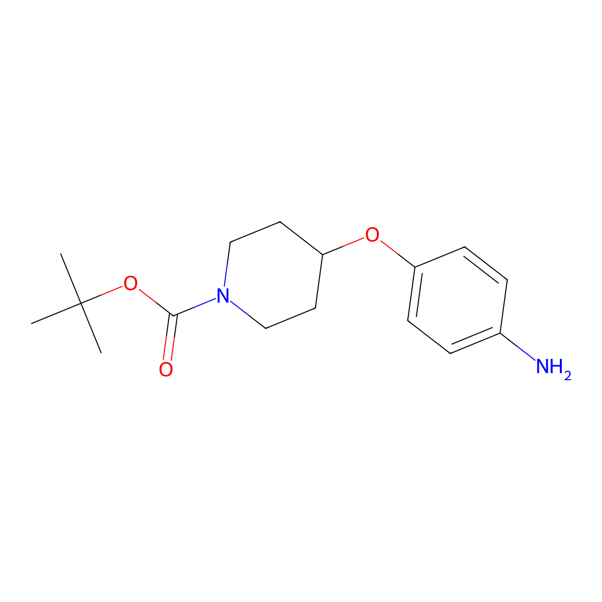 tert-Butyl 4-(4-aminophenoxy)piperidine-1-carboxylate molecular structure, CAS 138227-63-1