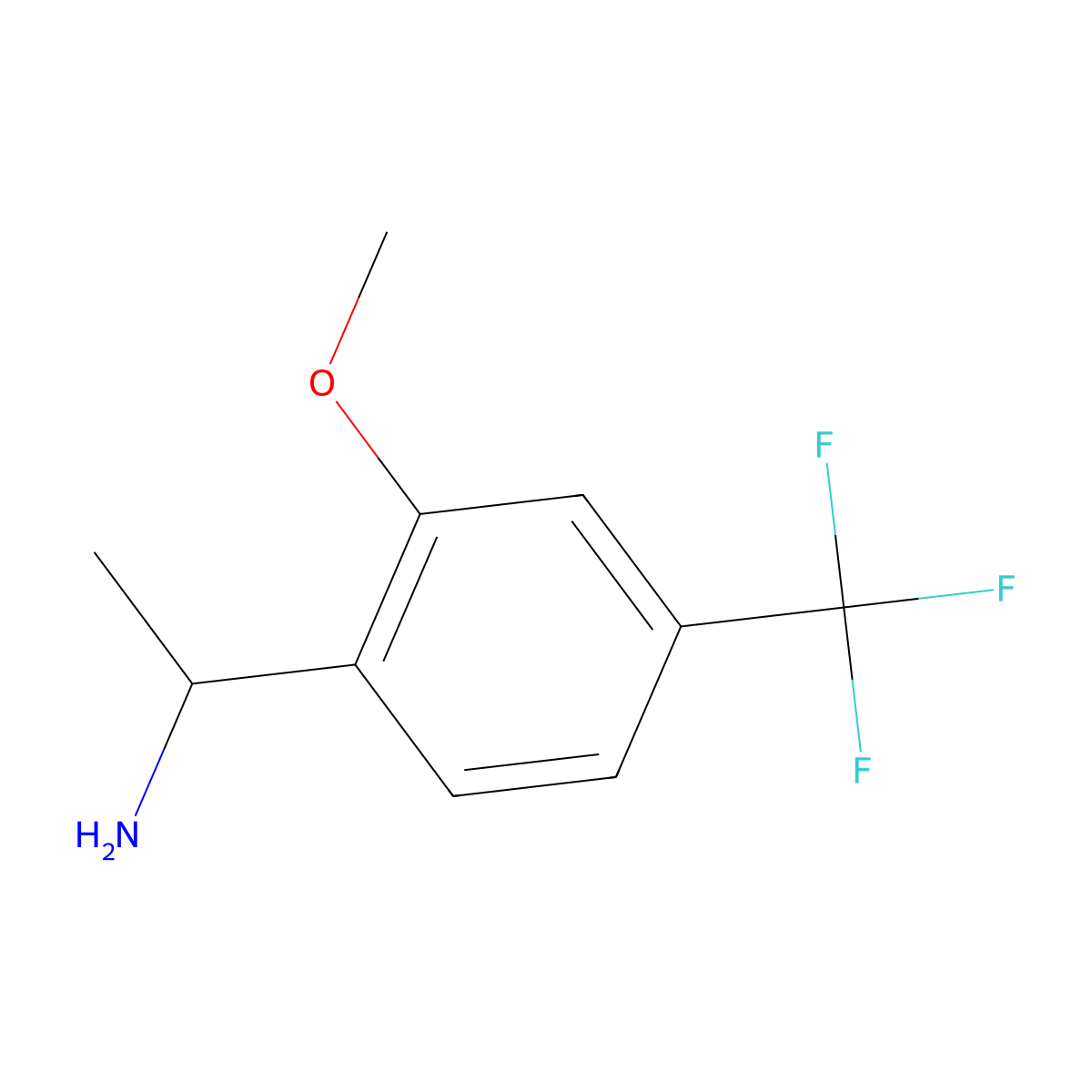 1-(2-Methoxy-4-trifluoromethylphenyl)-ethylamine molecular structure, CAS 138228-14-5