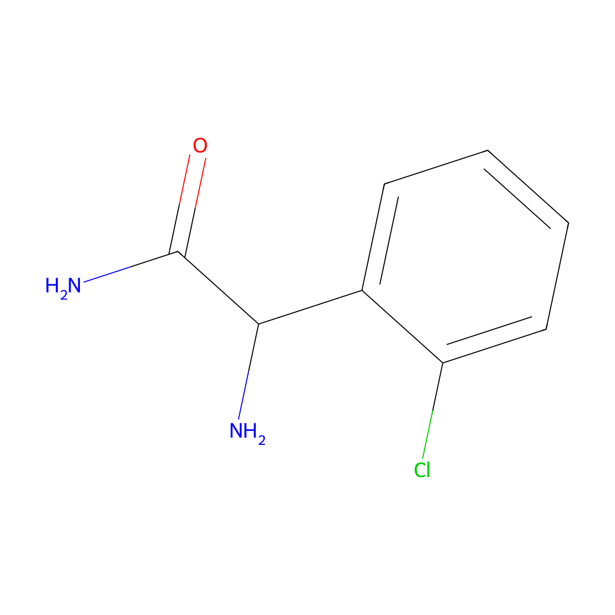 2-Amino-2-(2-chlorophenyl)acetamide molecular structure, CAS 138228-61-2
