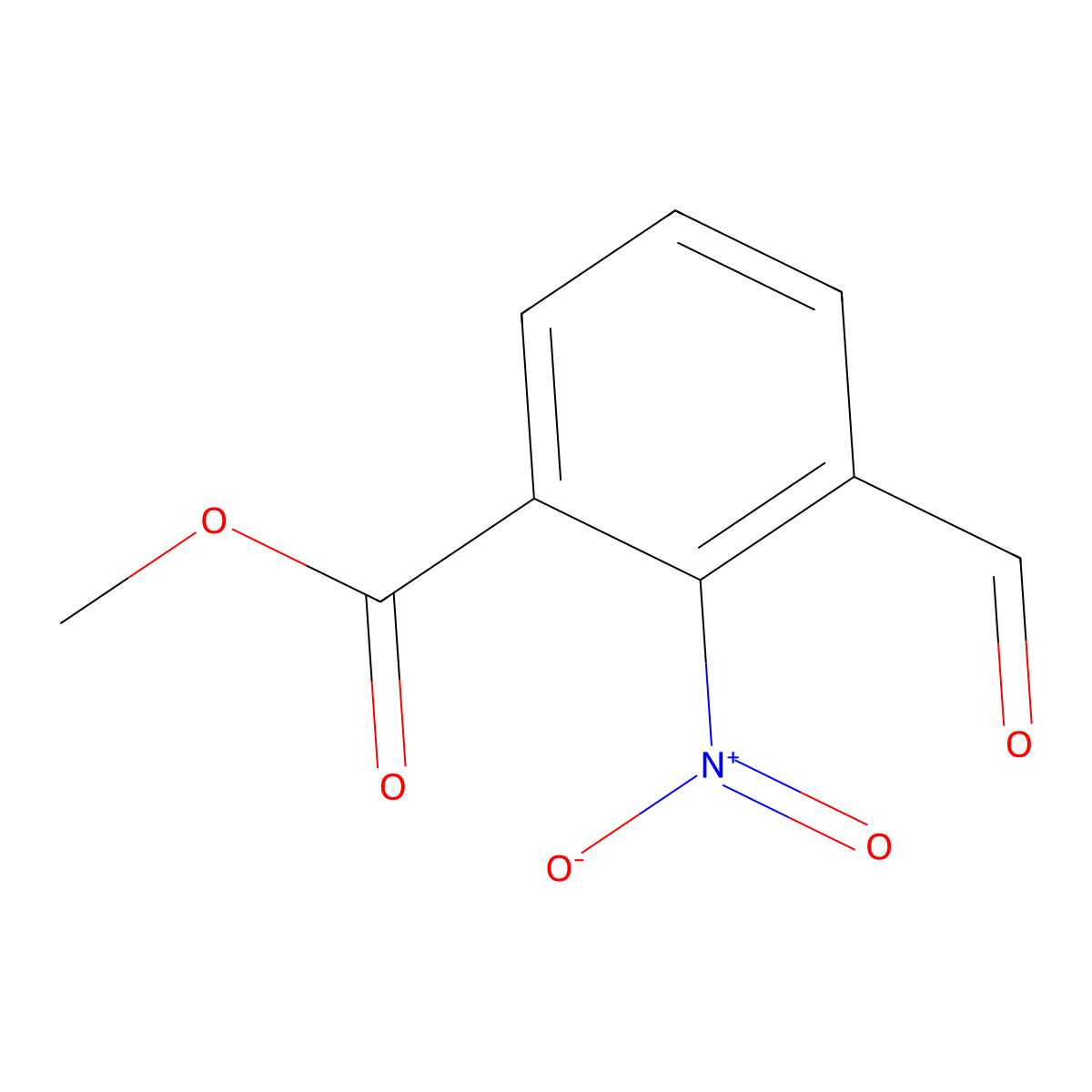 Methyl 3-formyl-2-nitrobenzoate molecular structure, CAS 138229-59-1