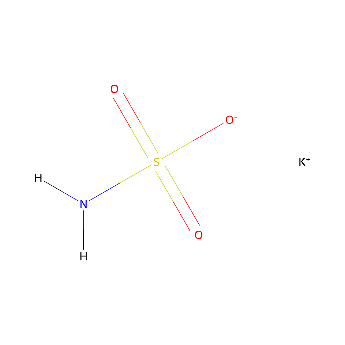 potassium sulfamate molecular structure, CAS 13823-50-2