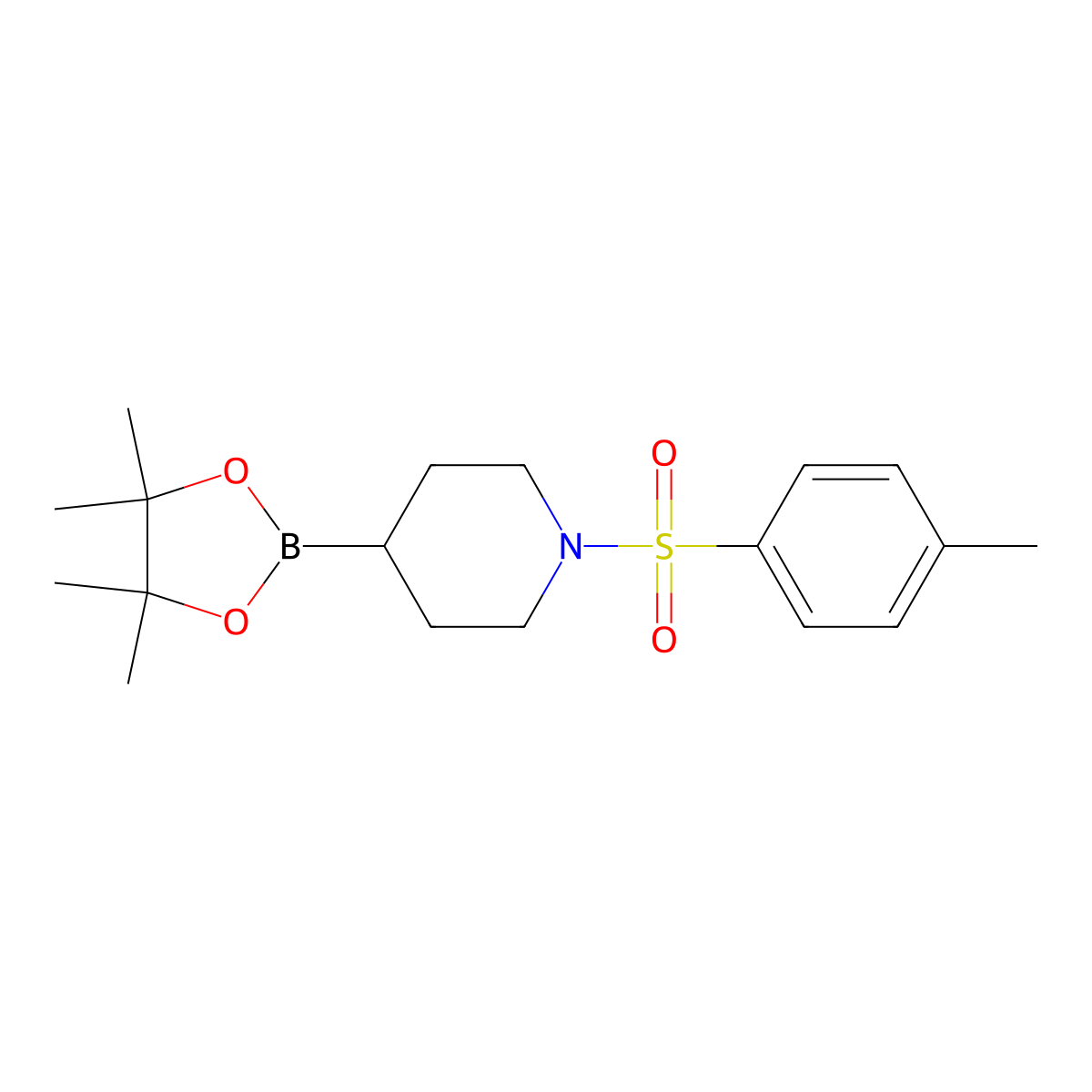 N-Tosylpiperidine-4-boronic acid pinacol ester molecular structure, CAS 1382358-37-3