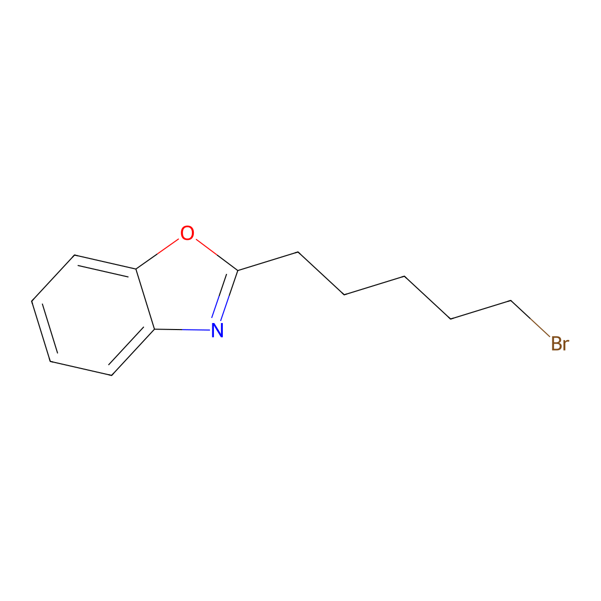 2-(5-Bromopentyl)benzo[d]oxazole molecular structure, CAS 1382358-49-7