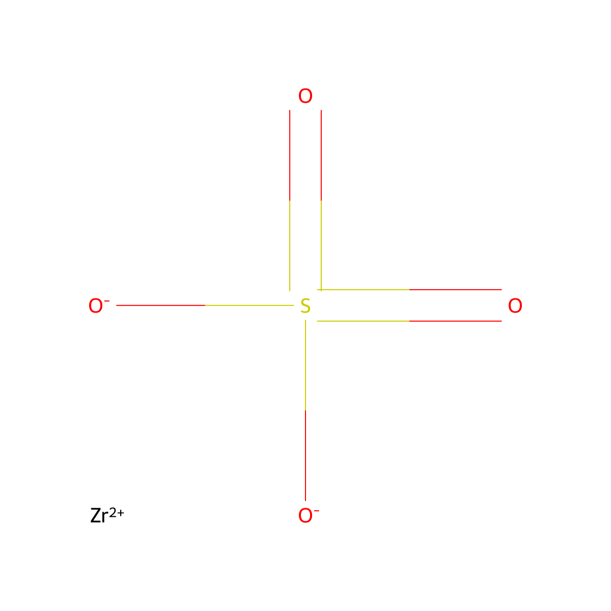 Sulfuric acid, zirconium(2+) salt (1:1) molecular structure, CAS 13824-85-6
