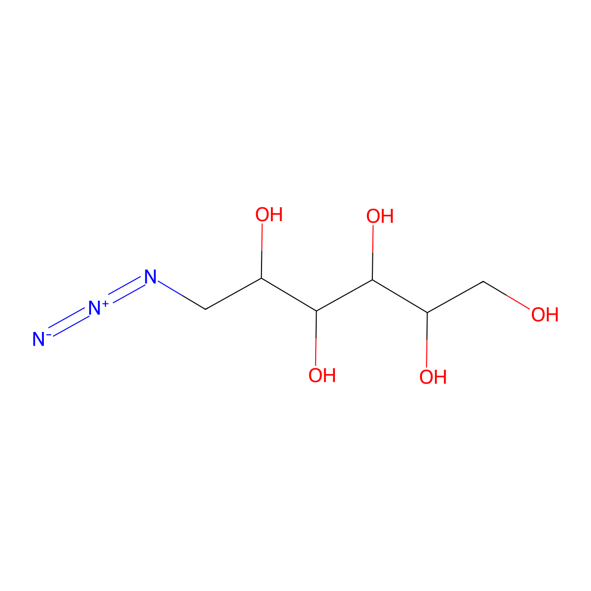6-Azido-6-deoxy-D-galactitol molecular structure, CAS 138245-74-6