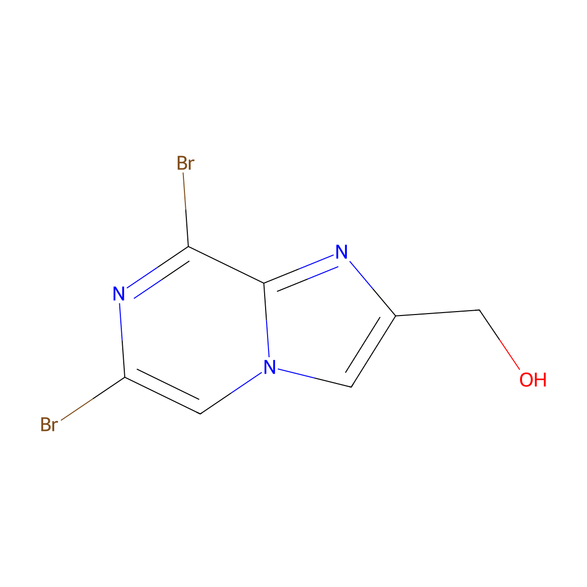 (6,8-Dibromoimidazo[1,2-A]pyrazin-2-YL)methanol molecular structure, CAS 1382451-66-2