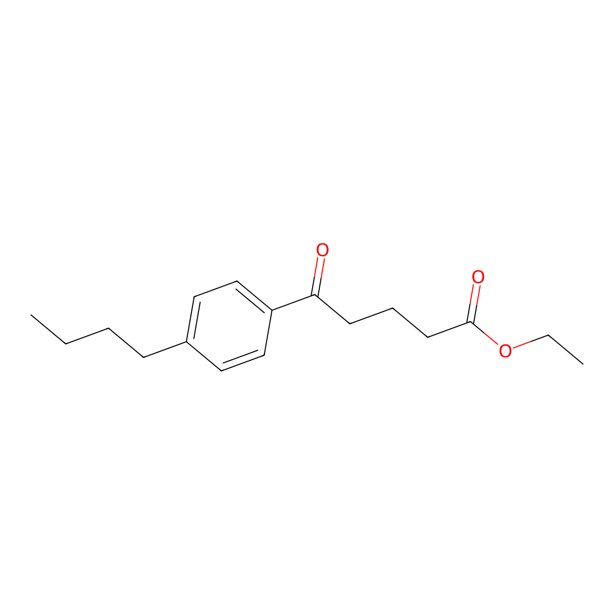 Ethyl 5-(4-butylphenyl)-5-oxopentanoate molecular structure, CAS 138247-13-9