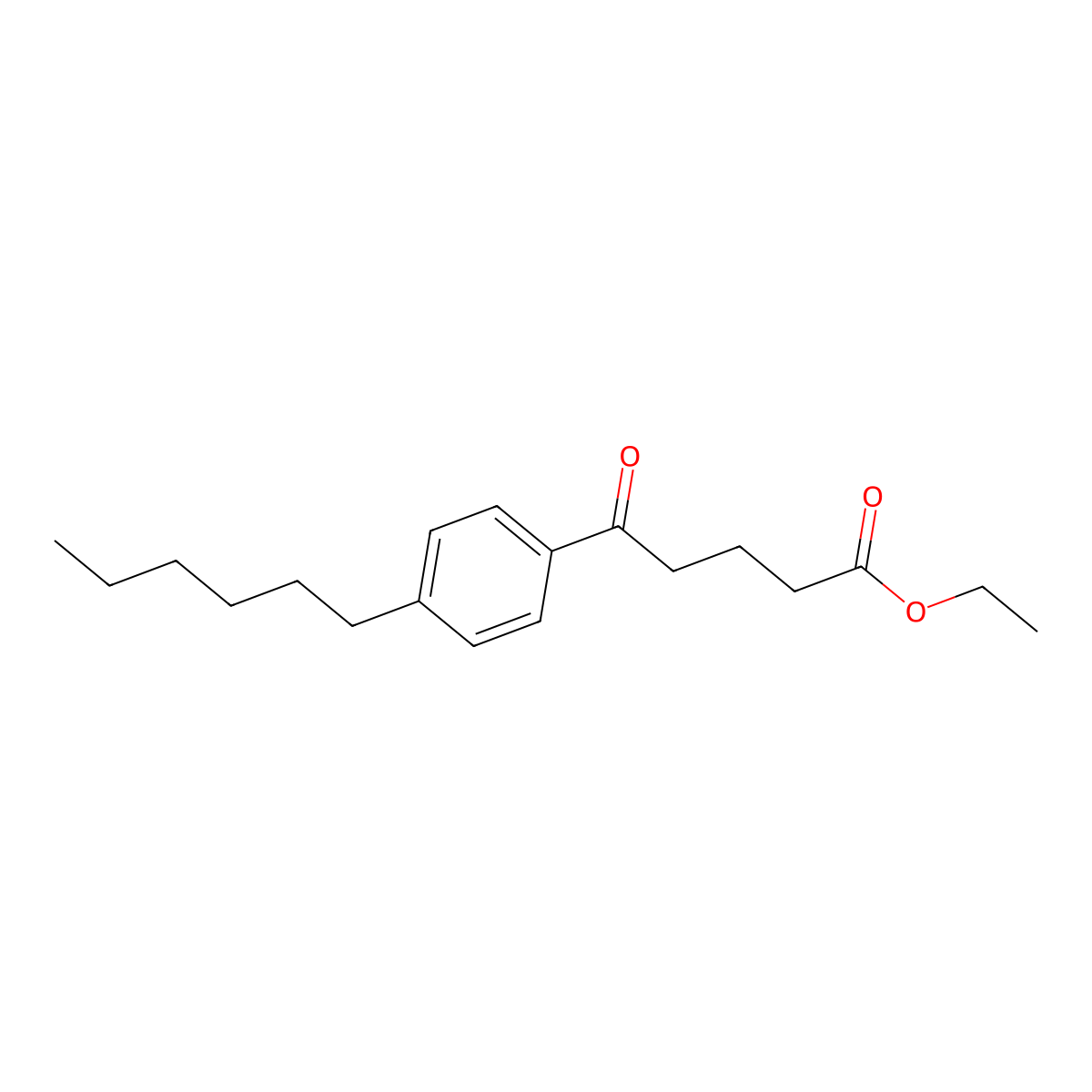Ethyl 5-(4-hexylphenyl)-5-oxovalerate molecular structure, CAS 138247-14-0