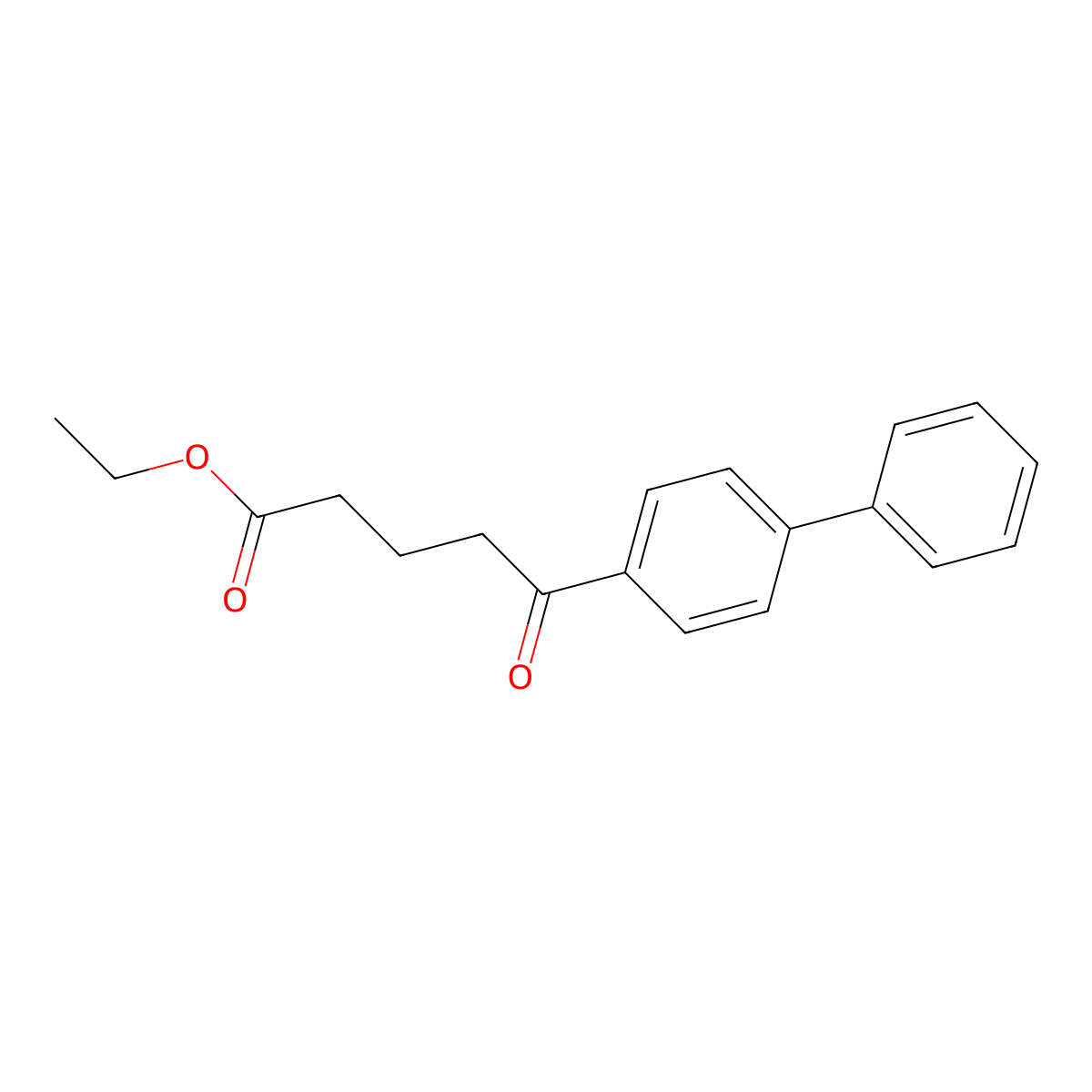 Ethyl 5-(4-biphenyl)-5-oxovalerate molecular structure, CAS 138247-17-3