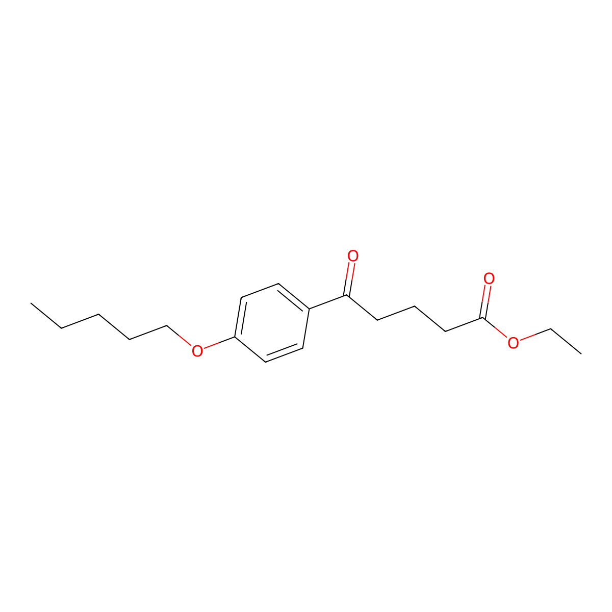 Ethyl 5-oxo-5-(4-pentyloxyphenyl)valerate molecular structure, CAS 138247-19-5