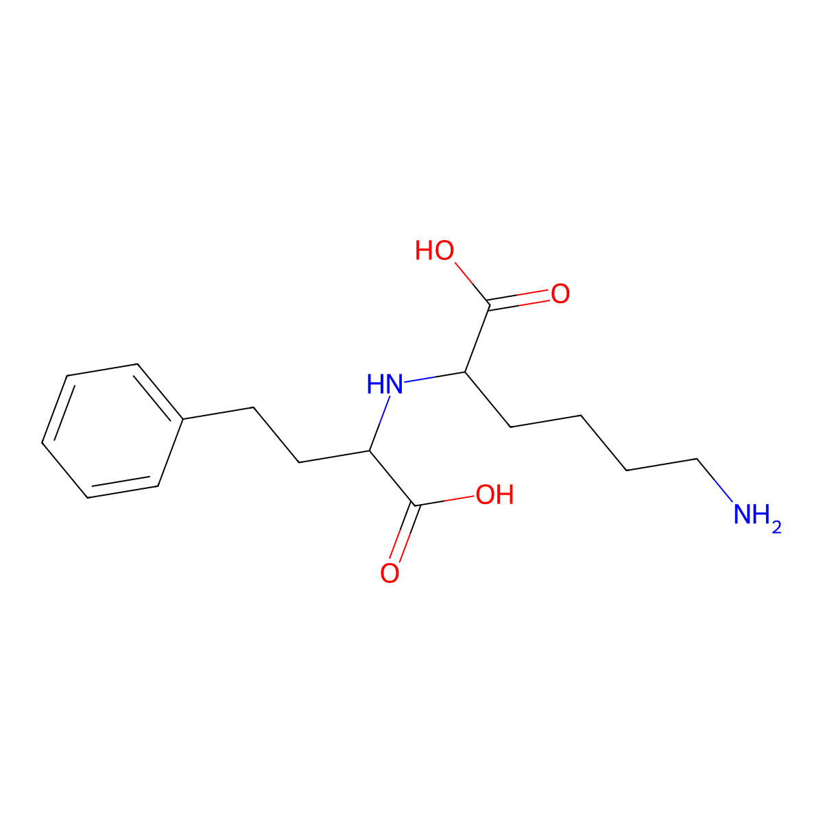 N2-(S)-1-Carboxy-3-phenylpropyl-L-lysine molecular structure, CAS 138247-43-5