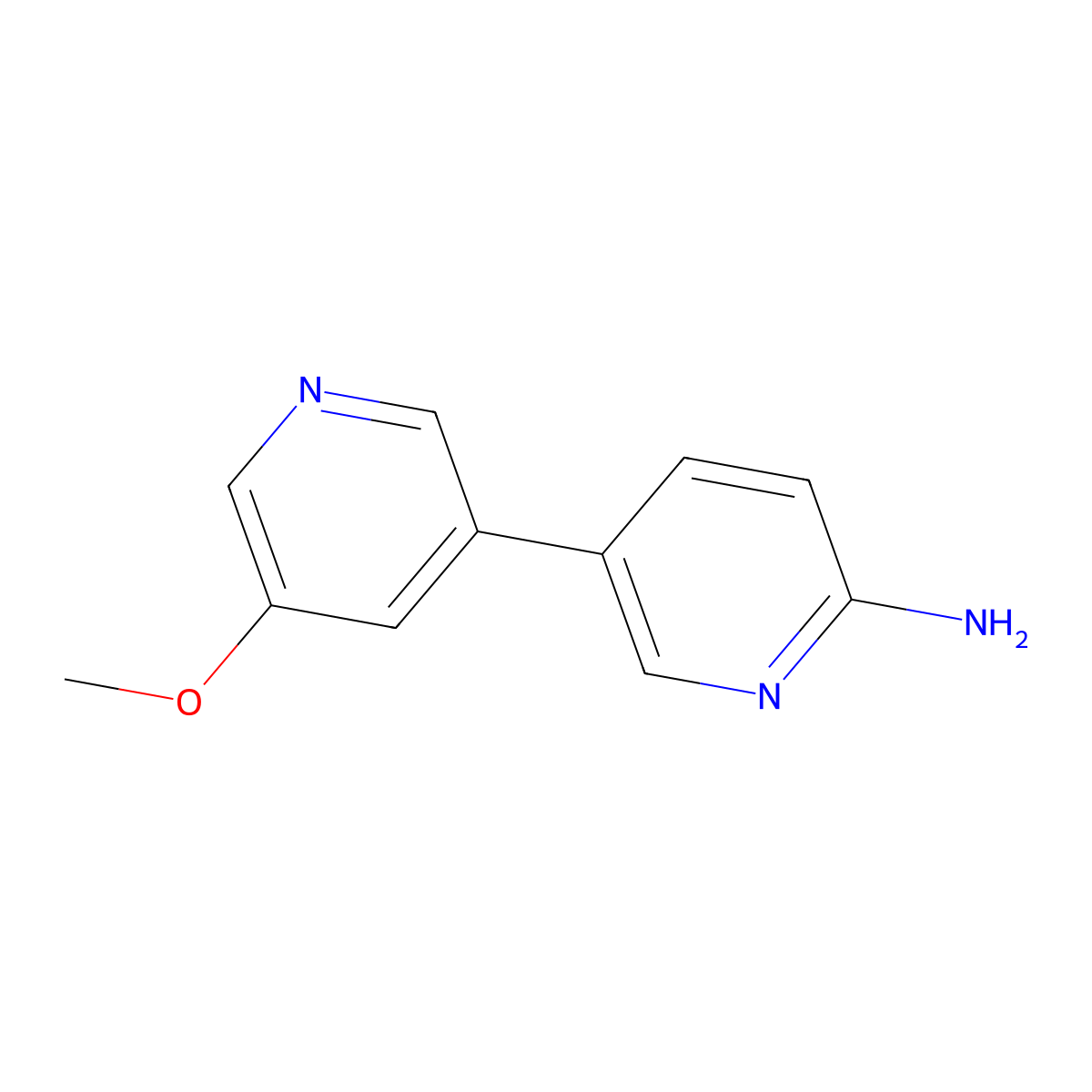 5-(5-Methoxypyridin-3-yl)pyridin-2-amine molecular structure, CAS 1382486-32-9