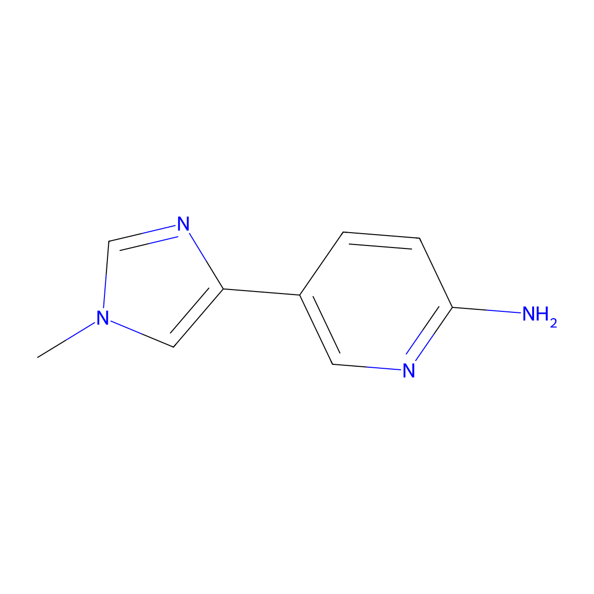5-(1-Methyl-1h-imidazol-4-yl)-2-pyridinamine molecular structure, CAS 1382486-61-4