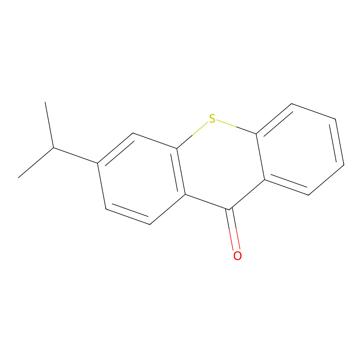 9H-Thioxanthen-9-one, 3-(1-methylethyl)- molecular structure, CAS 138249-96-4
