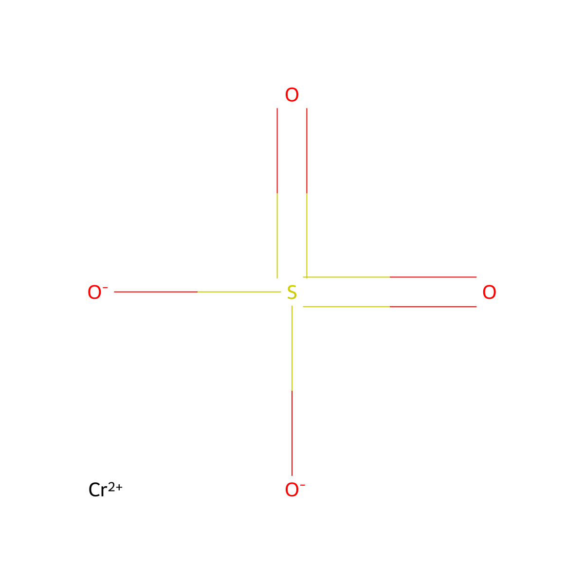 Chromous sulfate molecular structure, CAS 13825-86-0