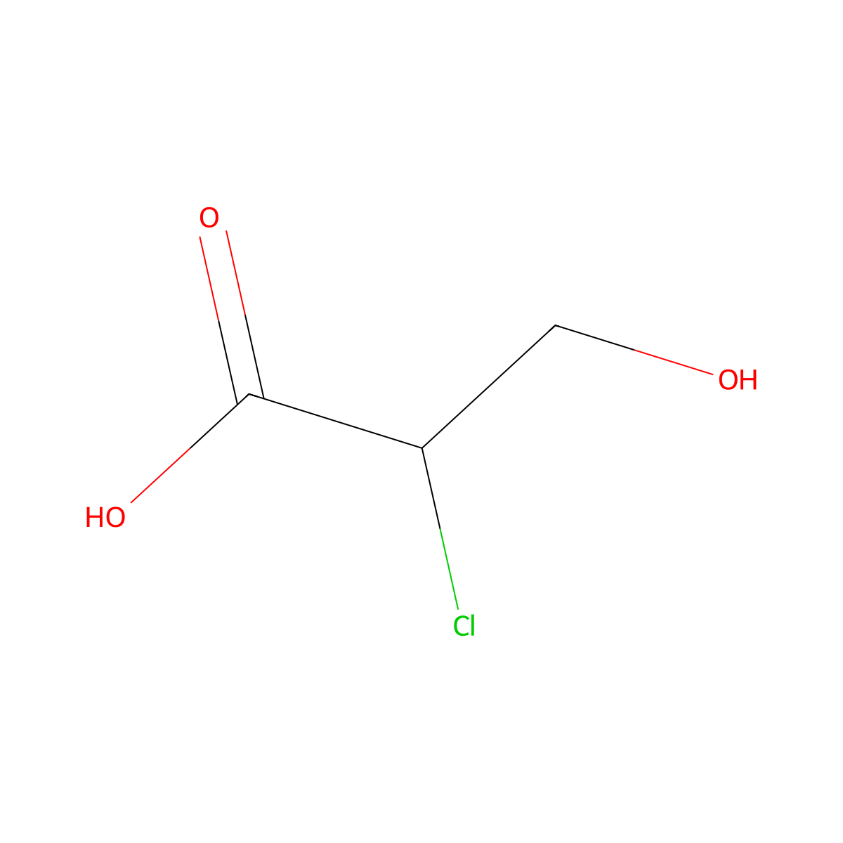 2-Chloro-3-hydroxypropionic acid molecular structure, CAS 138250-73-4