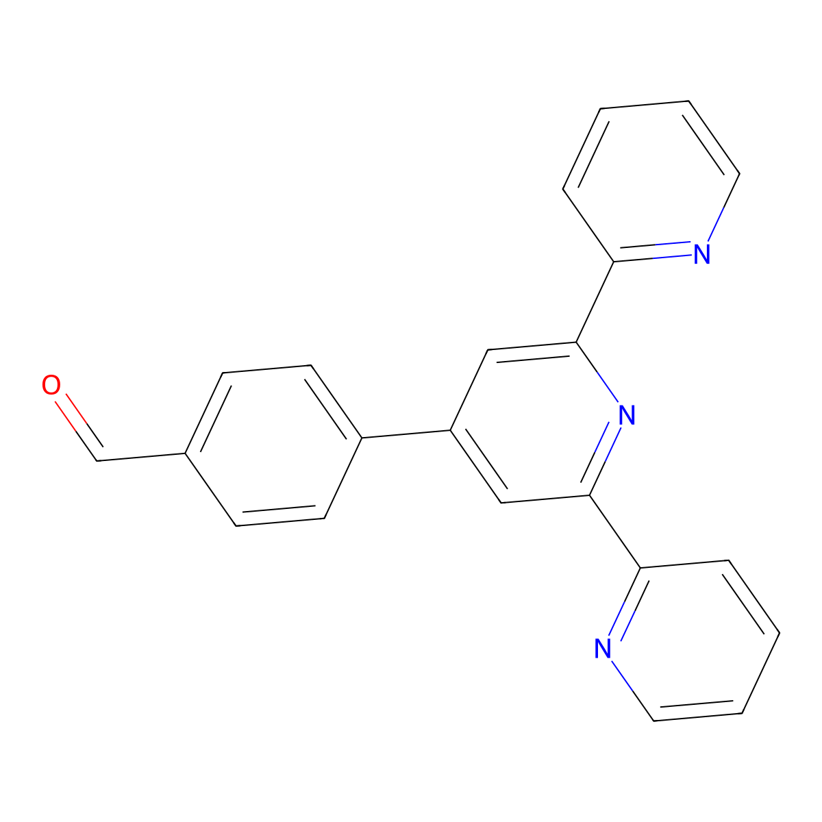 4-([2,2':6',2''-Terpyridin]-4'-yl)benzaldehyde molecular structure, CAS 138253-30-2