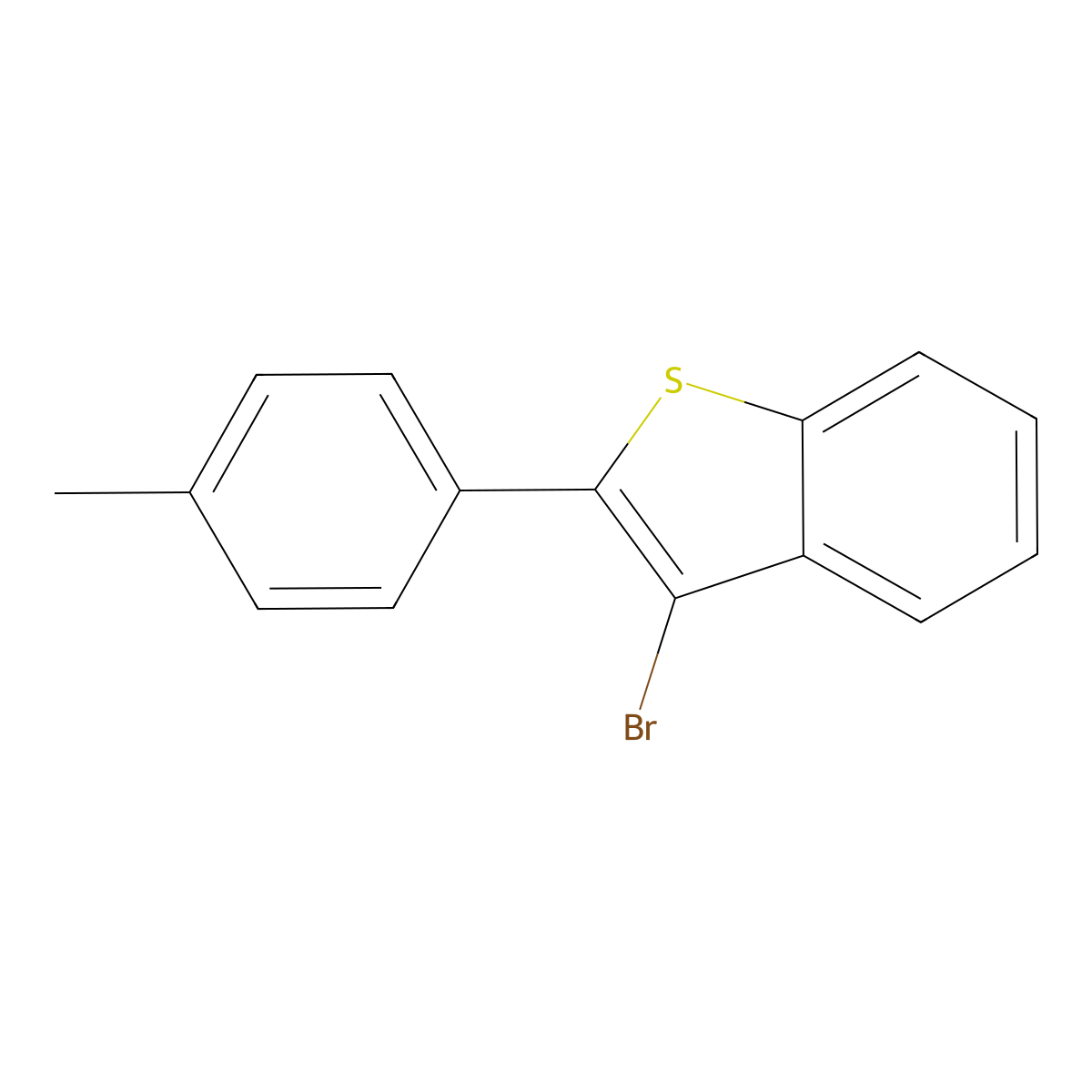3-Bromo-2-(4-methylphenyl)-1-benzothiophene molecular structure, CAS 138254-23-6