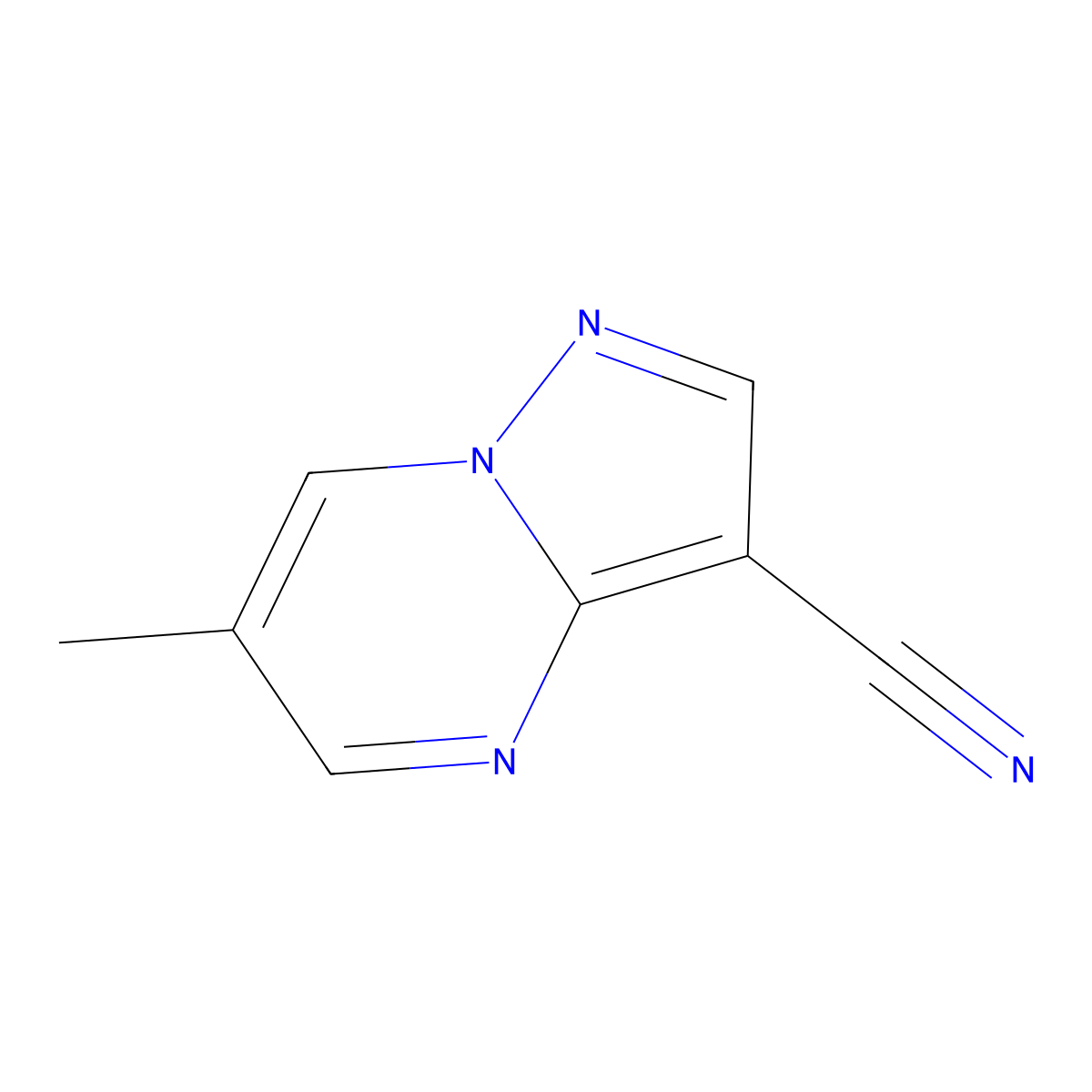 6-Methylpyrazolo[1,5-a]pyrimidine-3-carbonitrile molecular structure, CAS 138254-44-1