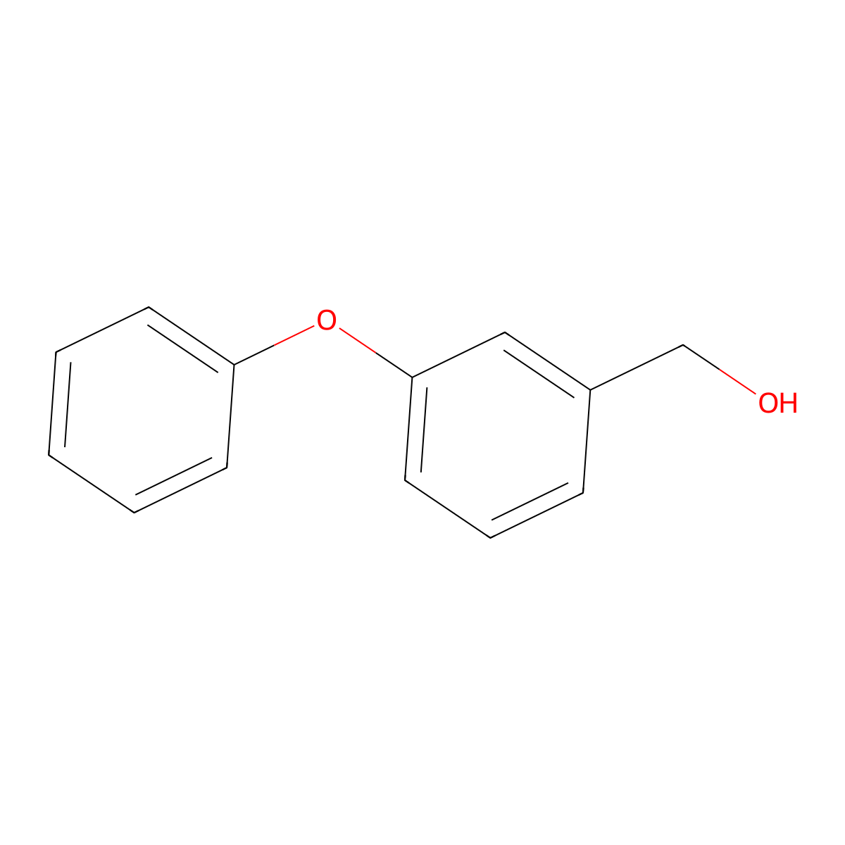 3-Phenoxybenzyl alcohol molecular structure, CAS 13826-35-2