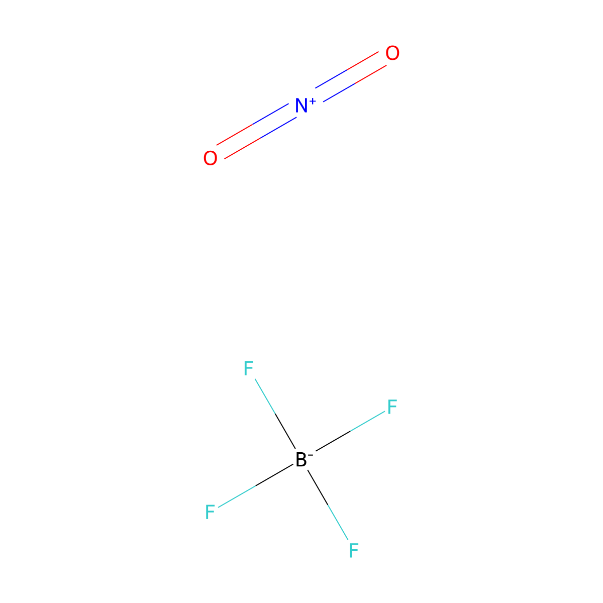 Nitronium tetrafluoroborate molecular structure, CAS 13826-86-3