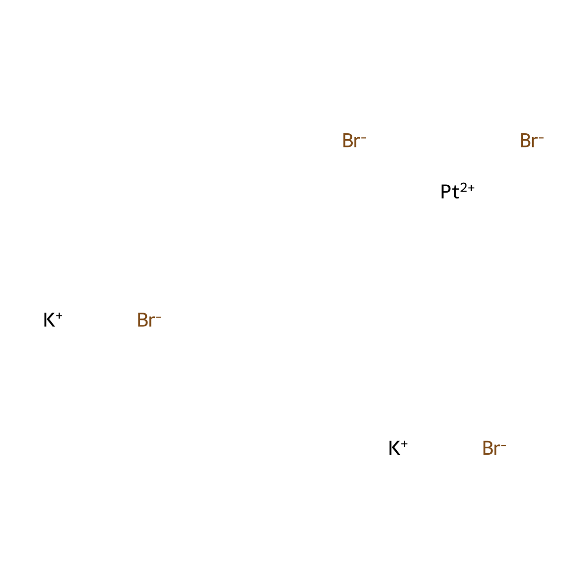 Potassium tetrabromoplatinate(II) molecular structure, CAS 13826-94-3